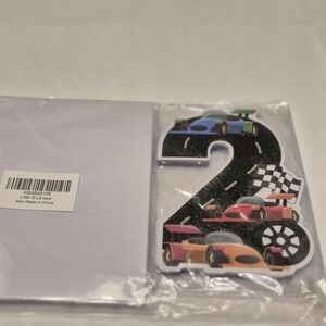 Race Car Number 2 Birthday Party Invitations 10 piece